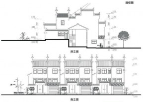 联体别墅立面设计图纸