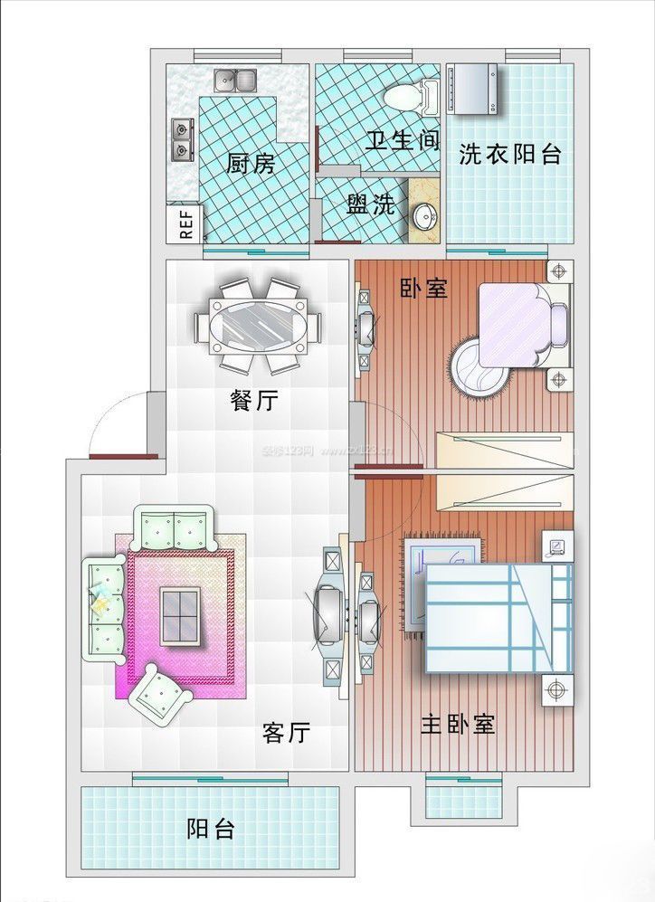 最新60平米小戶型設(shè)計(jì)平面圖欣賞