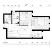 60平米小戶型公寓室內(nèi)設計平面圖