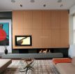 小户型美式家装客厅电视背景墙装修效果图大全2023图片