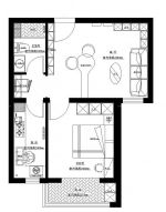 60平米小戶型房屋平面圖設計