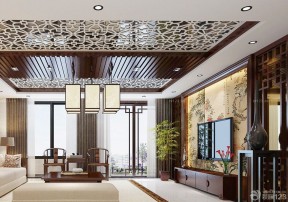 中式客廳電視背景墻效果圖 家裝設(shè)計(jì)效果圖大全