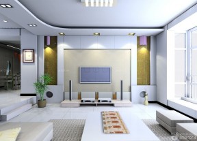 現(xiàn)代簡約裝修效果圖三室兩廳 電視背景墻設(shè)計