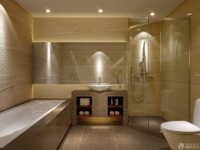 酒店卫生间装修效果图 玻璃淋浴间装修效果图