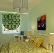 家装小户型卧室绿色墙面装修效果图片