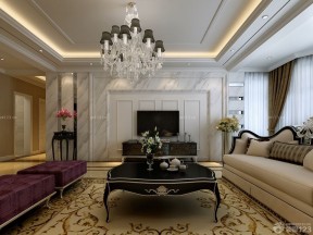 歐式風格裝修 家裝客廳設計裝修效果圖片