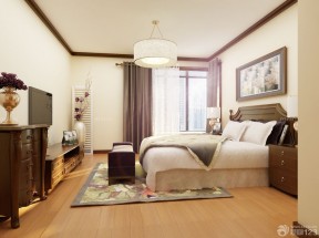 现代南北通透户型卧室地毯装修效果图三室两厅