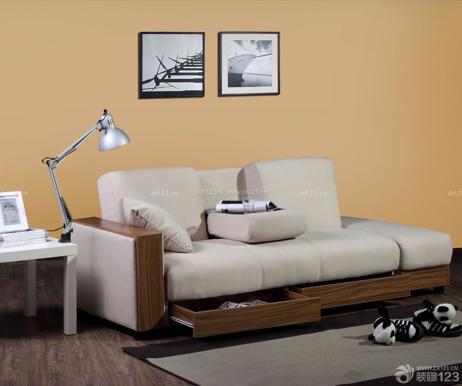 现代小户型多功能沙发床装修图片