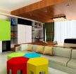 时尚现代风格家装客厅色彩搭配效果图
