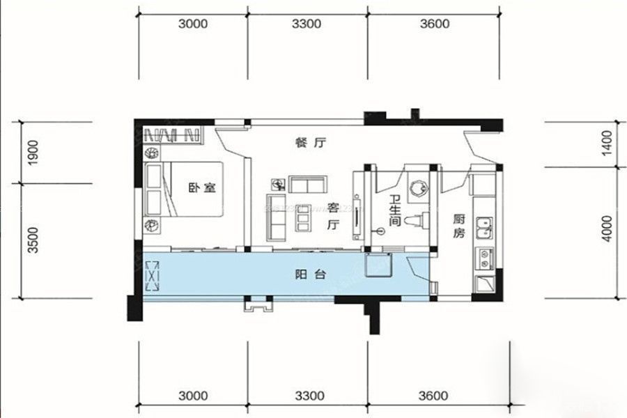 家裝50平米小戶型室內(nèi)設(shè)計平面圖