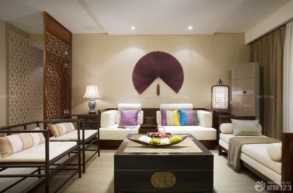 别墅样板房客厅组合沙发装修设计效果图片