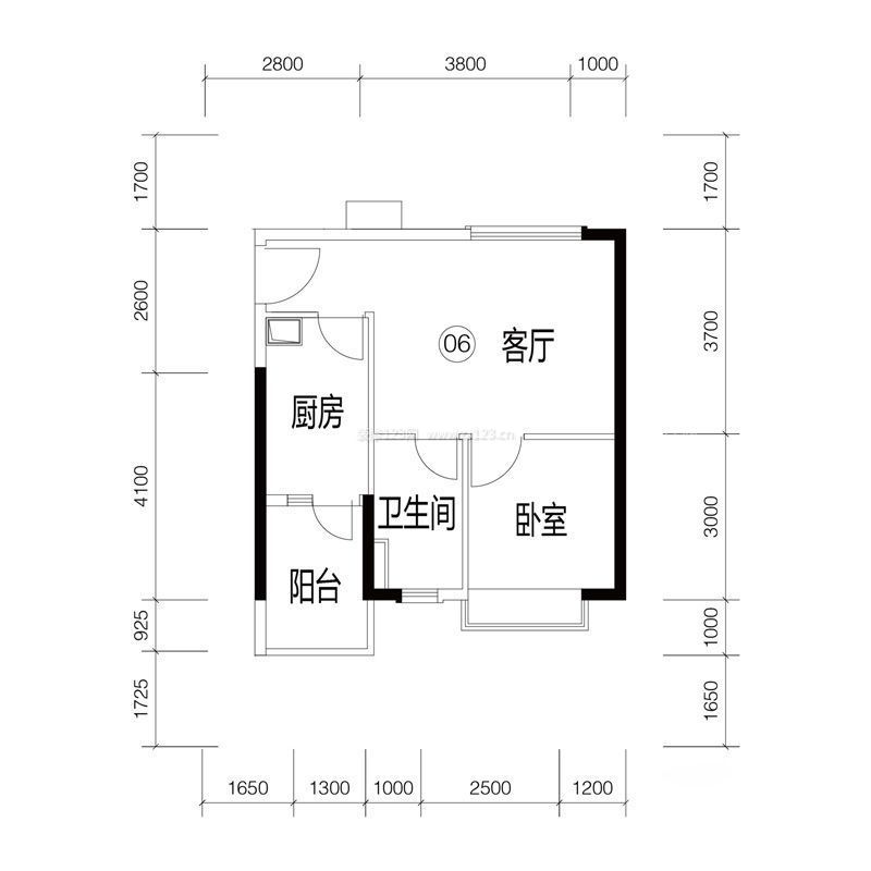 50平米創(chuàng)意小戶型室內(nèi)設(shè)計平面圖