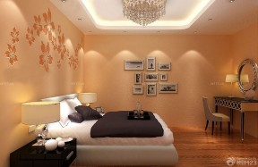 硅藻泥背景墙效果图片卧室 现代家装设计效果图