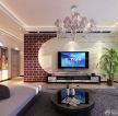 家装现代风格客厅电视硅藻泥背景墙装修效果图 