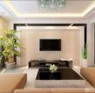 现代简约客厅电视硅藻泥背景墙装修效果图