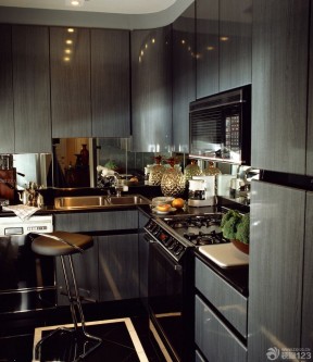 一室一厅装修样板间 小厨房橱柜效果图