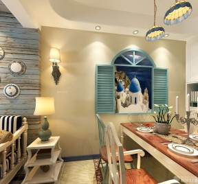 家庭餐厅硅藻泥背景墙设计效果图库