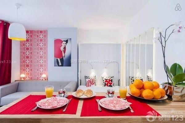 东莞30平时髦小公寓 红白色调充满活力的住宅