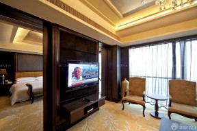 酒店房间图片 电视墙隔断图片