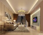 欧式家居客厅水晶吊灯装修效果图三室两厅100