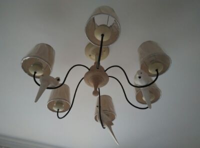 灯具全部安装完毕，最喜欢海星跟贝壳们。