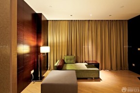 快捷酒店房间纯色窗帘装修设计效果图片