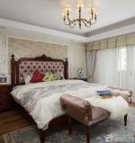 现代美式风格卧室床