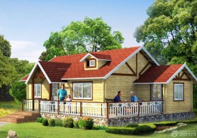 小型木屋别墅屋顶设计效果图片