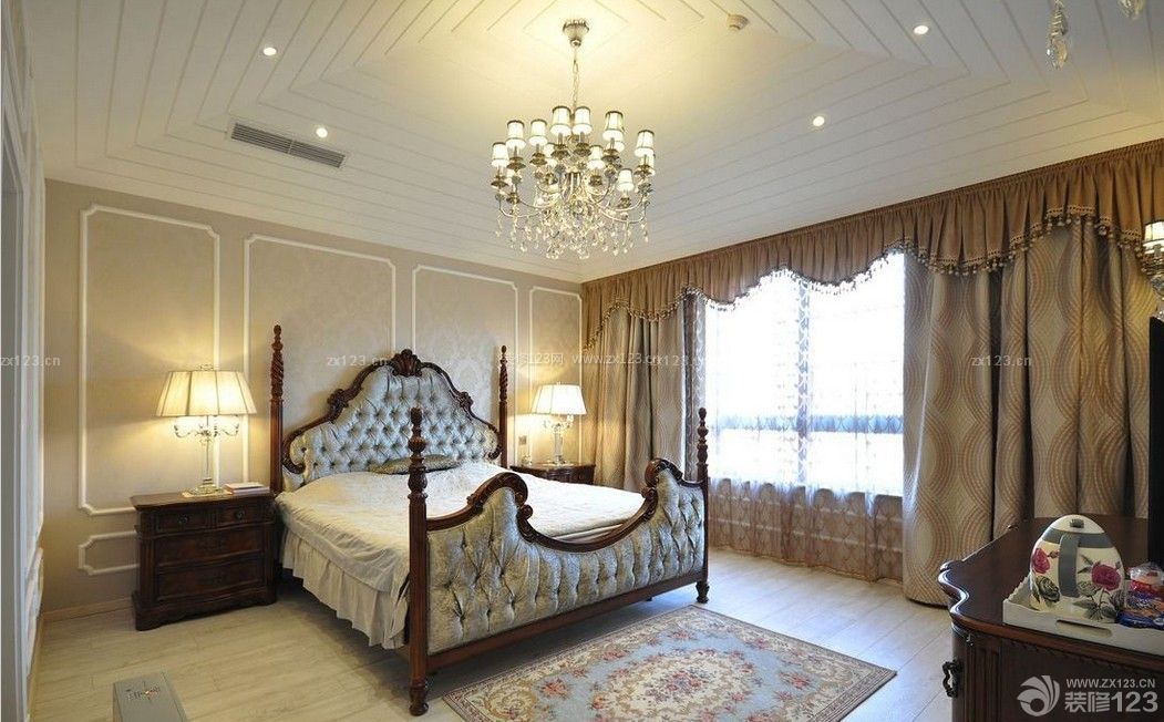 美式古典风格装潢设计卧室实木家具