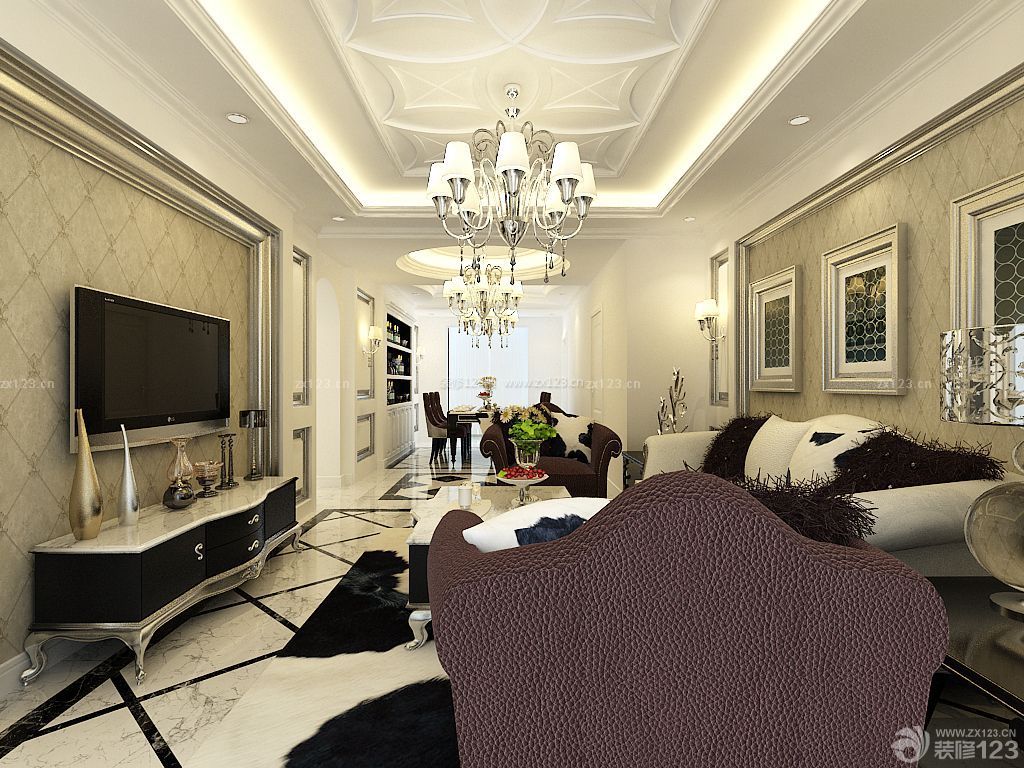 家装客厅沙发背景墙设计装修效果图片
