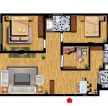 小户型家庭装修效果图三室两厅平面图