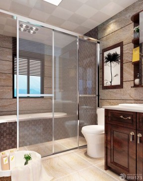 中西别墅小洋楼 浴室柜装修效果图片