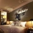酒店公寓房间床头背景墙装修效果图2023图片