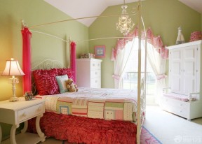 儿童房乳胶漆颜色效果图女孩 欧式儿童房