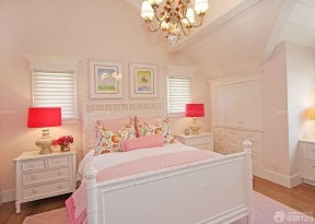 儿童房乳胶漆颜色效果图女孩 小卧室装修效果图片