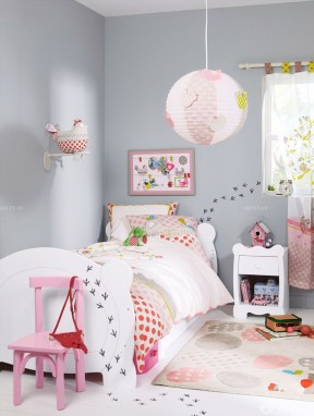 儿童房乳胶漆颜色效果图女孩 卧室墙面颜色