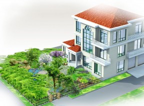 自建房庭院绿化效果图