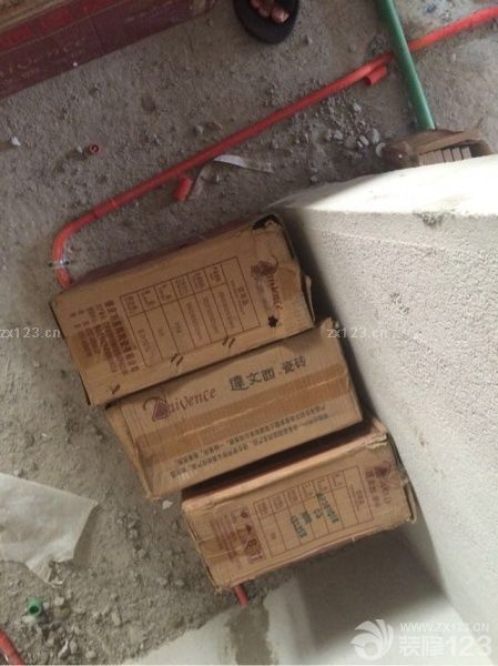 地磚進場，叫電工補上客廳地插。