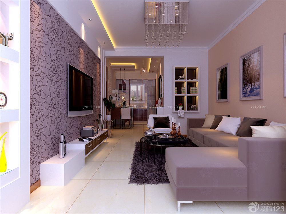 现代风格家装室内客厅设计装修效果图