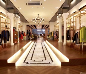 實(shí)體服裝店裝修 錯(cuò)層樓梯裝修效果圖片