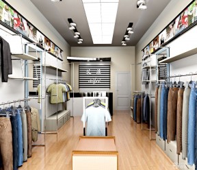 小服裝店裝修 室內(nèi)吊頂裝修效果圖片