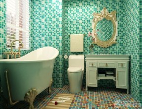 卫生间马赛克瓷砖地面装修效果图片