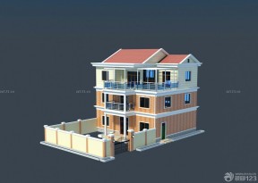 房屋装修设计外观图片欣赏 三层别墅效果图