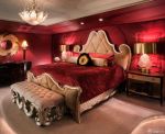情侣酒店房间红色墙面装修效果图片