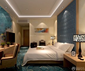 情侣主题酒店客房床头背景墙装修效果图片