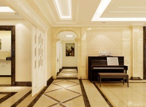 房间通道瓷砖设计 走廊玄关装修效果图