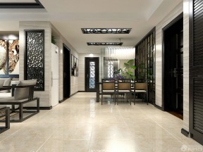 新中式风格房间通道瓷砖设计装修实景图