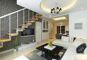 跃层楼梯设计效果图小户型 现代欧式风格