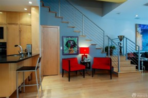 跃层楼梯设计效果图小户型 美式风格