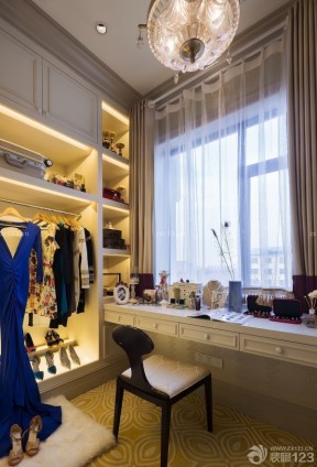 美式古典風(fēng)格衣帽間設(shè)計圖